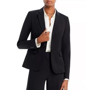 Theory Carissa Wool-Blend Black Blazer